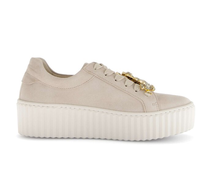 Gabor Damen  Sneaker Low Beige - Rauleder