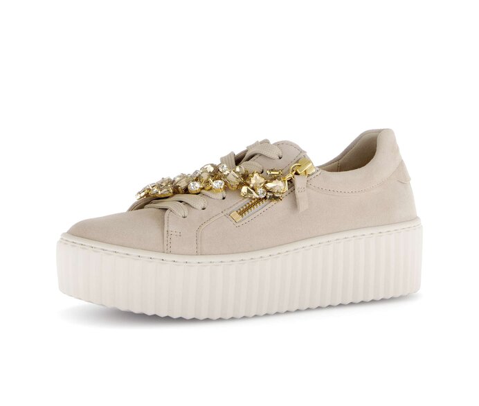 Gabor Damen  Sneaker Low Beige - Rauleder