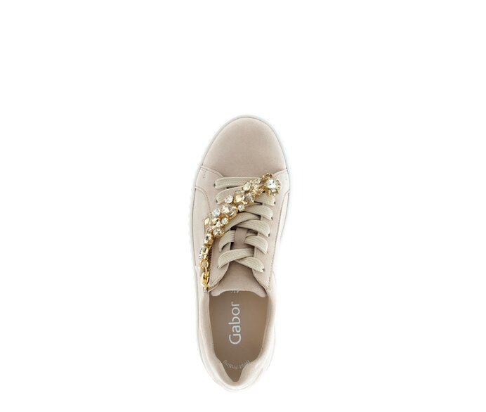 Gabor Damen  Sneaker Low Beige - Rauleder