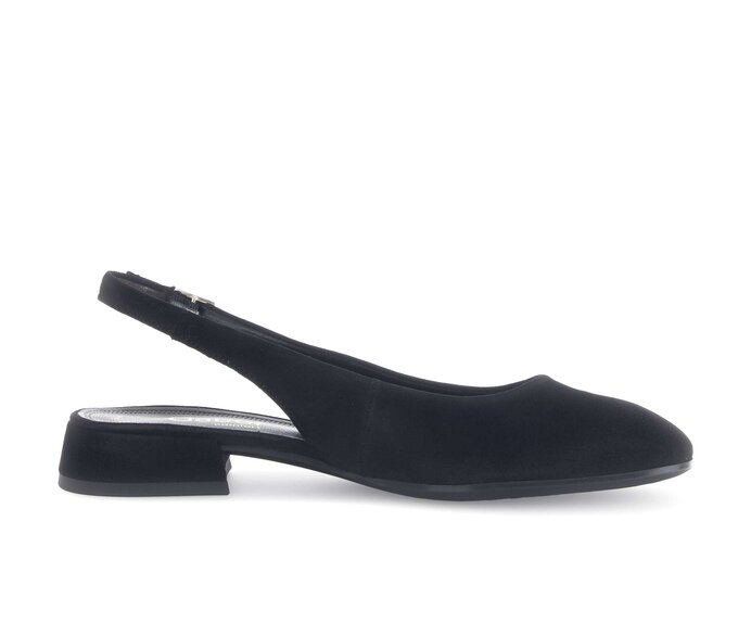 Gabor Damen  Slingpumps Schwarz - Rauleder