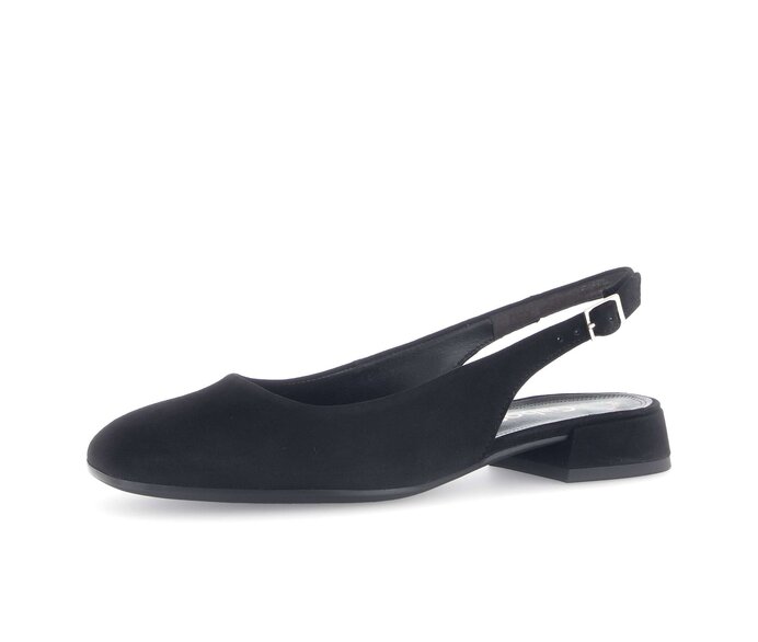 Gabor Damen  Slingpumps Schwarz - Rauleder