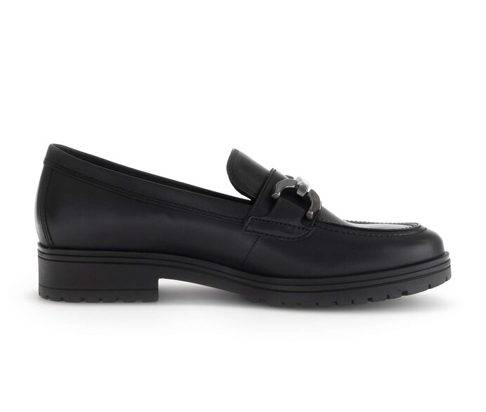 Gabor Damen  Loafer Schwarz - Glattleder