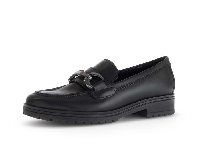 Gabor Damen  Loafer Schwarz - Glattleder