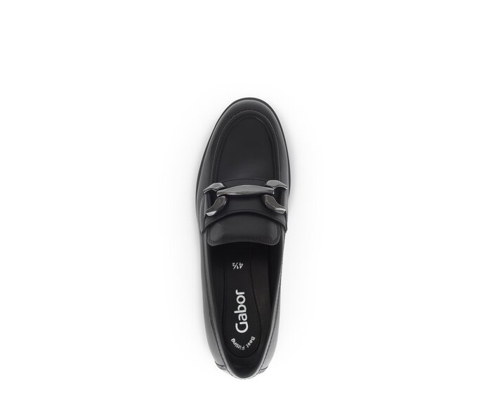 Gabor Damen  Loafer Schwarz - Glattleder