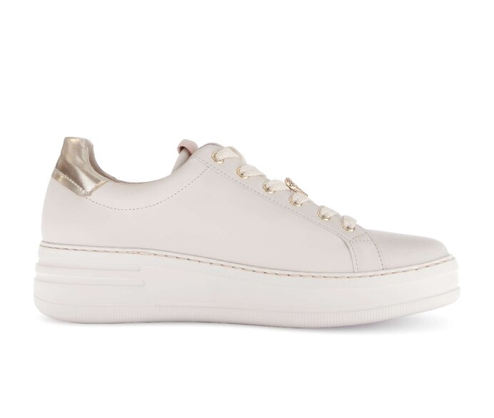 Gabor Damen  Sneaker Low Beige - Materialmix Leder
