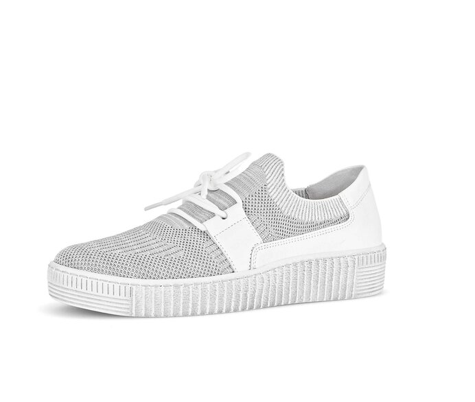 Gabor Damen  Sneaker Low Grau - Materialmix Leder/Lederimitat
