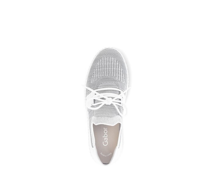 Gabor Damen  Sneaker Low Grau - Materialmix Leder/Lederimitat