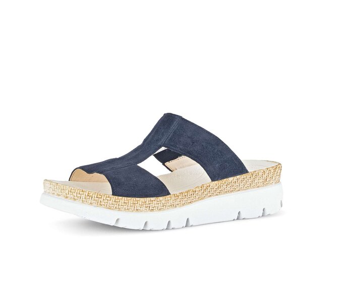 Gabor Damen  Pantolette Blau - Rauleder