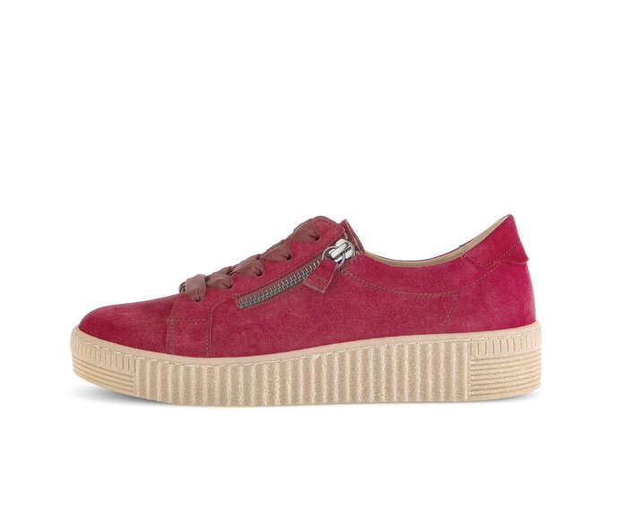 Gabor Damen Sneaker Low Rot - Rauleder