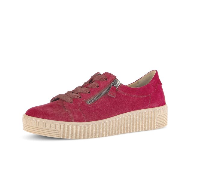 Gabor Damen  Sneaker Low Rot - Rauleder