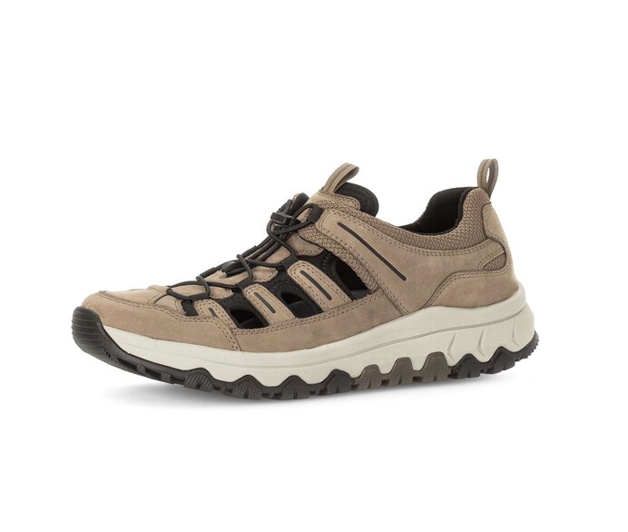 Gabor Herren Rollingsoft Sneaker Low Beige - Materialmix Leder/Textil