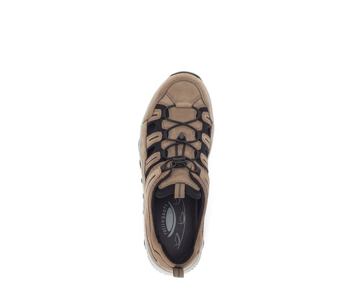 Gabor Herren Rollingsoft Sneaker Low Beige - Materialmix Leder/Textil