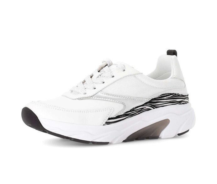 Gabor Damen  Sneaker Low Weiß - Materialmix Leder/Lederimitat