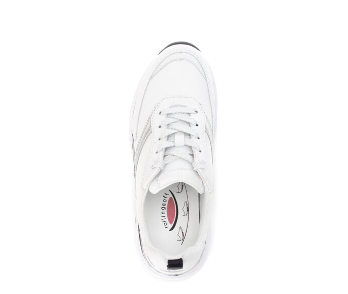 Gabor Damen  Sneaker Low Weiß - Materialmix Leder/Lederimitat