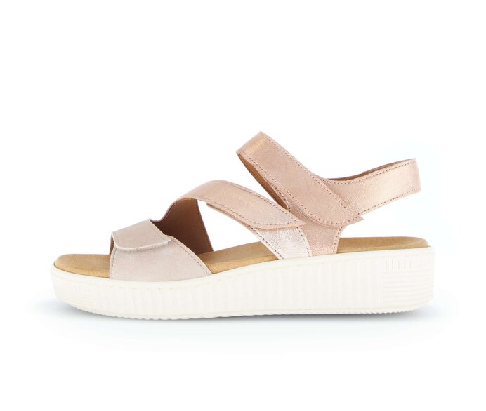 Gabor Damen Plateau Sandale Rosa - Materialmix Leder
