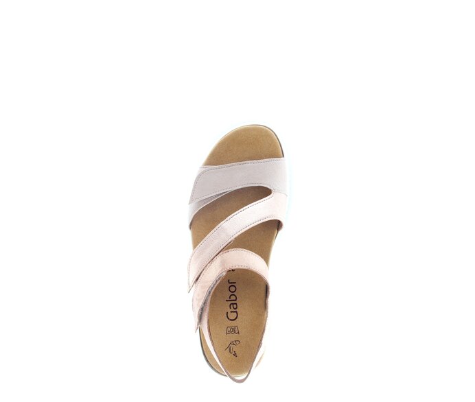 Gabor Damen  Plateau Sandale Rosa - Materialmix Leder
