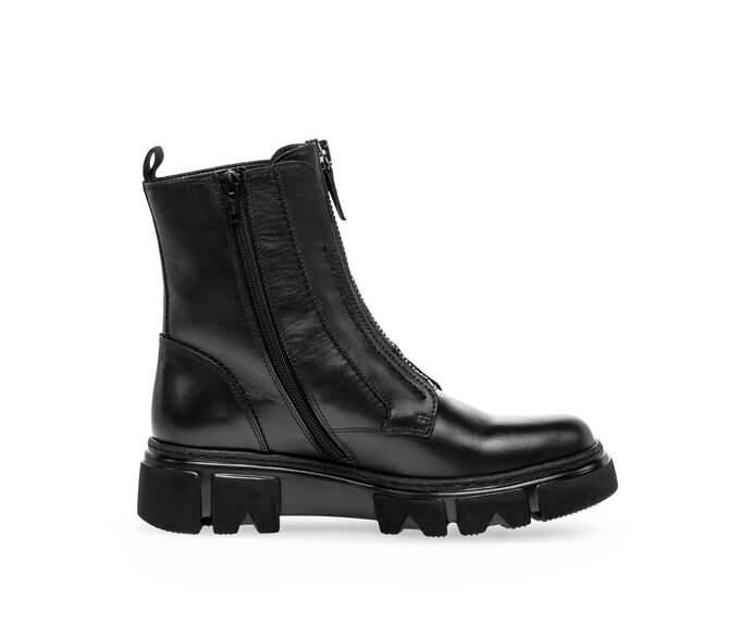 Gabor Damen  Sportliche Stiefelette Schwarz - Glattleder