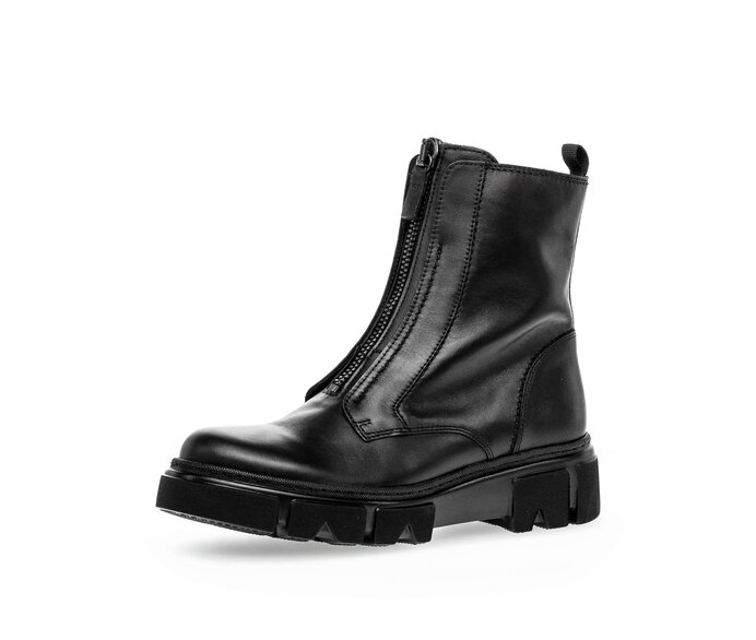 Gabor Damen  Sportliche Stiefelette Schwarz - Glattleder