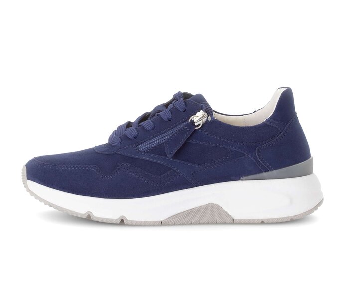 Gabor Damen Sneaker Low Blau - Rauleder