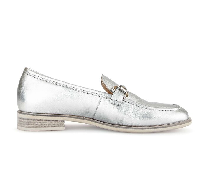 Gabor Damen  Slipper Silber - Effektleder