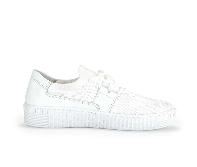 Gabor Damen  Sneaker Low Weiß - Materialmix Leder/Lederimitat