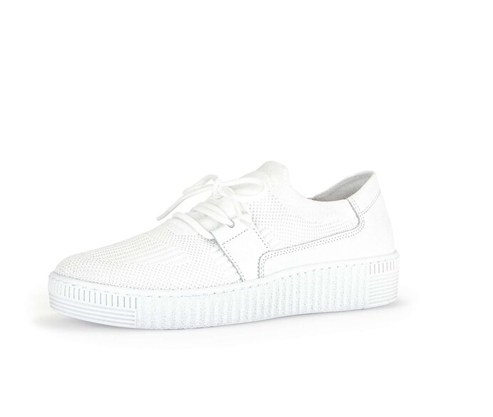Gabor Damen  Sneaker Low Weiß - Materialmix Leder/Lederimitat