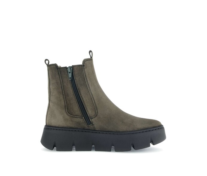 Gabor Damen  Chelsea Boot Grün - Rauleder