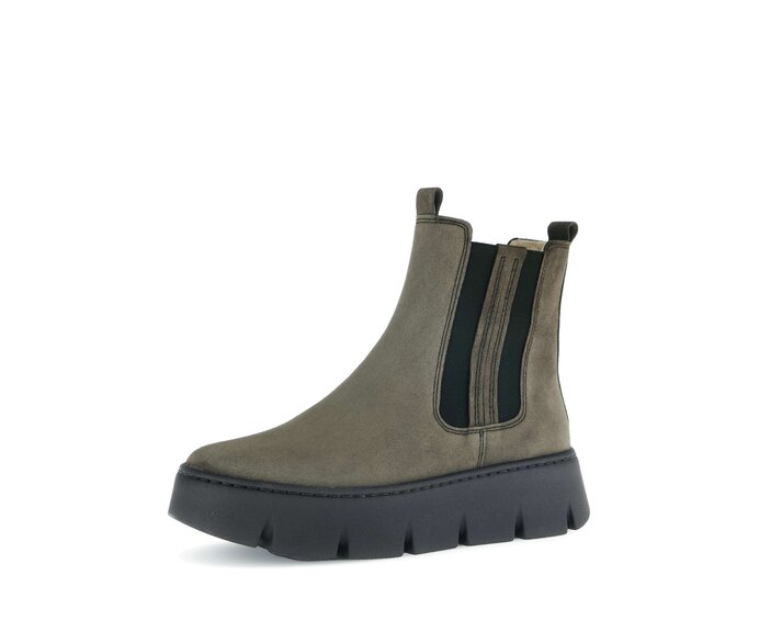 Gabor Damen  Chelsea Boot Grün - Rauleder