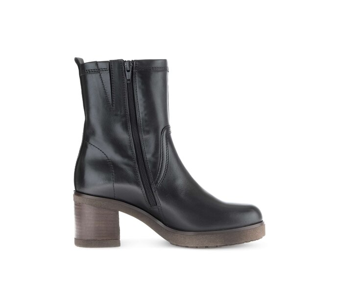 Gabor Damen  Plateau Stiefelette Schwarz - Glattleder
