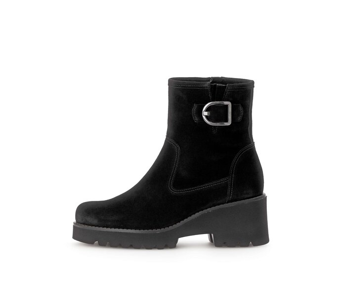 Gabor Damen Plateau Stiefelette Schwarz - Rauleder