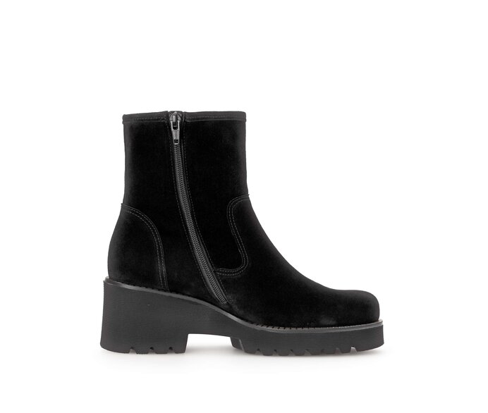 Gabor Damen  Plateau Stiefelette Schwarz - Rauleder