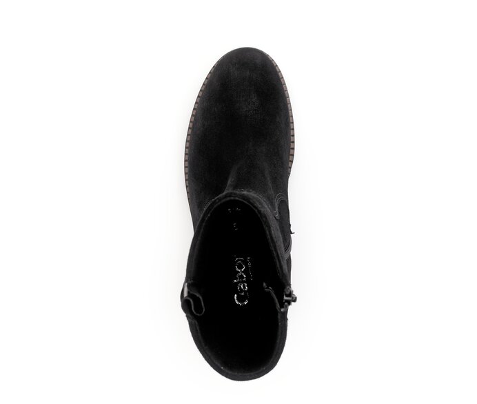 Gabor Damen  Plateau Stiefelette Schwarz - Rauleder