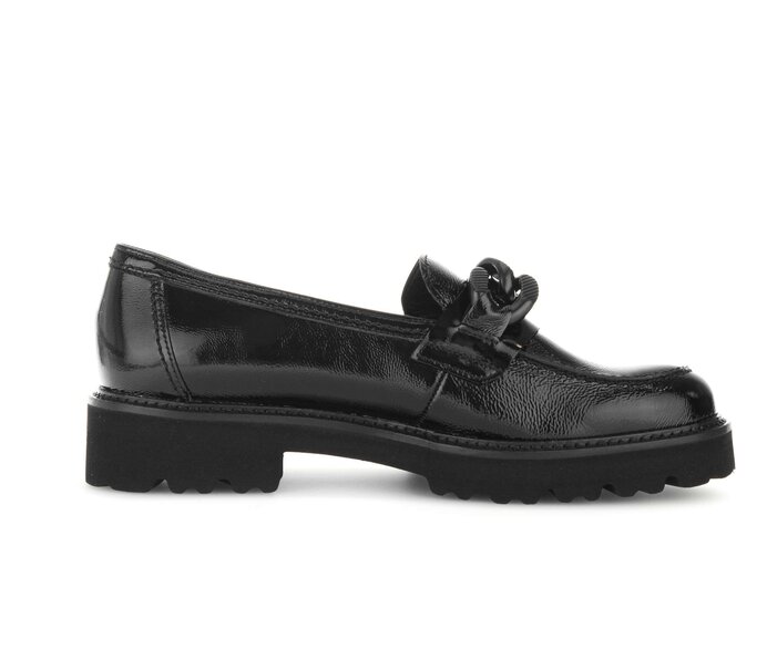 Gabor Damen  Loafer Schwarz - Lackleder
