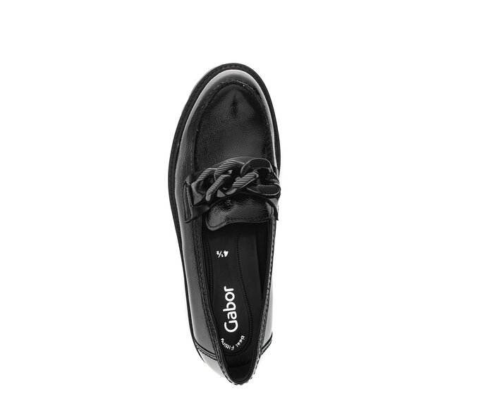 Gabor Damen  Loafer Schwarz - Lackleder