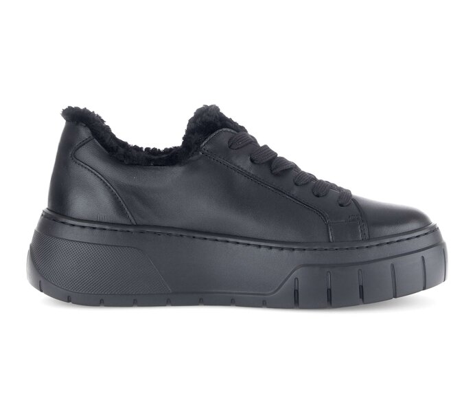 Gabor Damen  Sneaker Low Schwarz - Materialmix Leder/Lederimitat