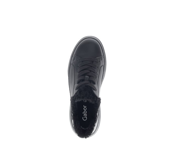 Gabor Damen  Sneaker Low Schwarz - Materialmix Leder/Lederimitat