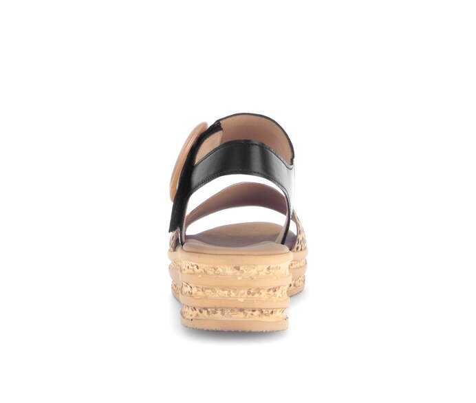 Gabor Damen  Plateau Sandale Beige - Materialmix Lederimitat