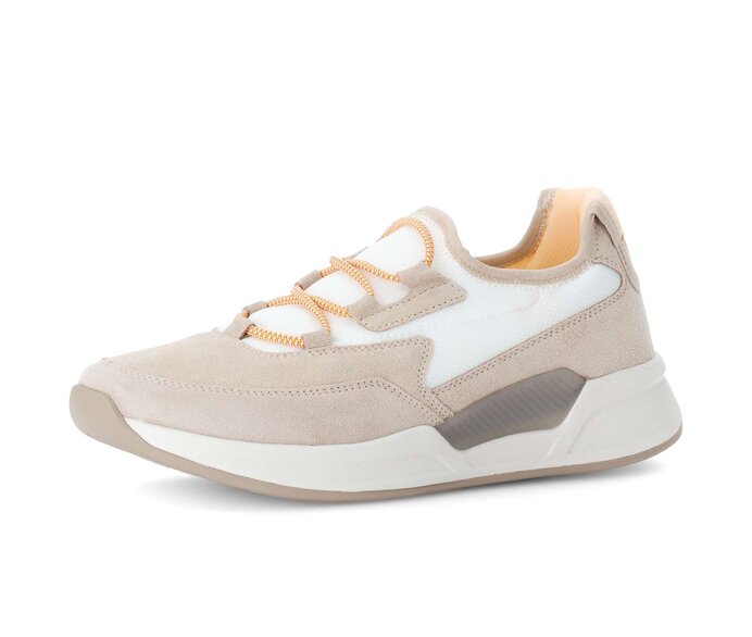 Gabor Damen  Sneaker Low Beige - Materialmix Leder/Lederimitat