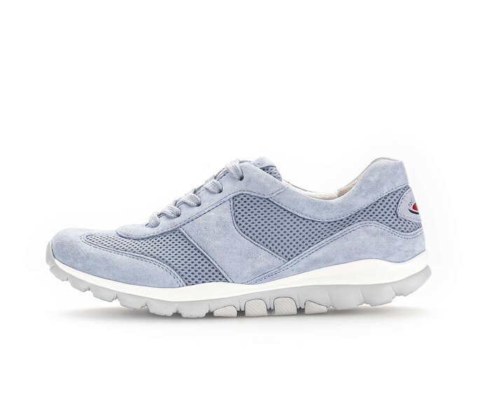 Gabor Damen Sneaker Low Blau - Materialmix Leder/Lederimitat