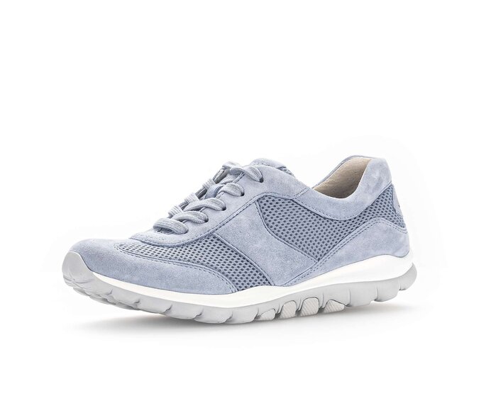 Gabor Damen  Sneaker Low Blau - Materialmix Leder/Lederimitat