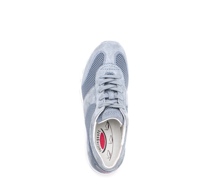 Gabor Damen  Sneaker Low Blau - Materialmix Leder/Lederimitat
