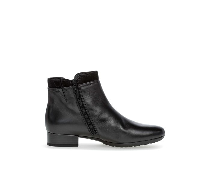 Gabor Damen  Sportliche Stiefelette Schwarz - Glattleder