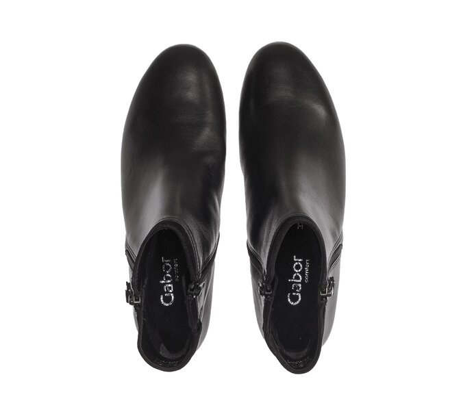Gabor Damen  Sportliche Stiefelette Schwarz - Glattleder