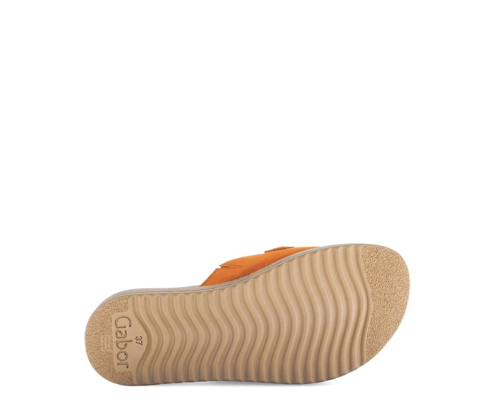 Gabor Damen  Pantolette Orange - Materialmix Leder