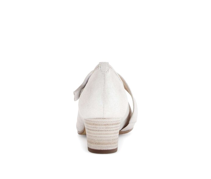 Gabor Damen  Spangenpumps Weiß - Effektleder