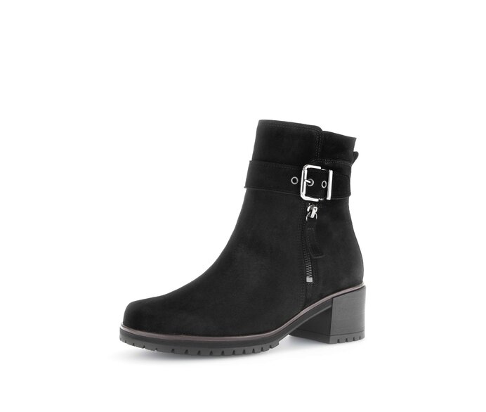 Gabor Damen  Plateau Stiefelette Schwarz - Rauleder