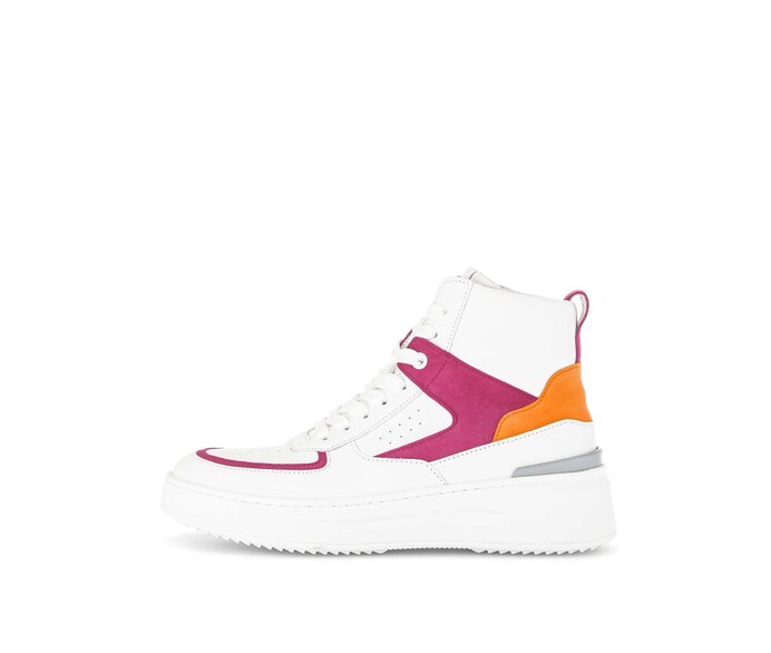 Gabor Damen Sneaker High Weiß - Materialmix Leder