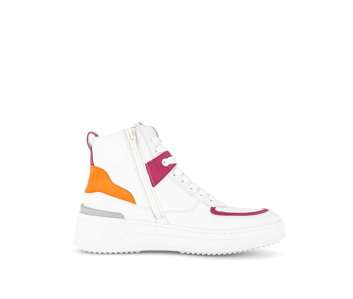 Gabor Damen  Sneaker High Weiß - Materialmix Leder