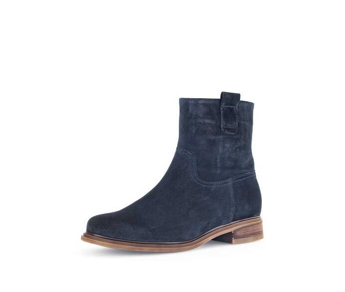 Gabor Damen  Elegante Stiefelette Blau - Rauleder