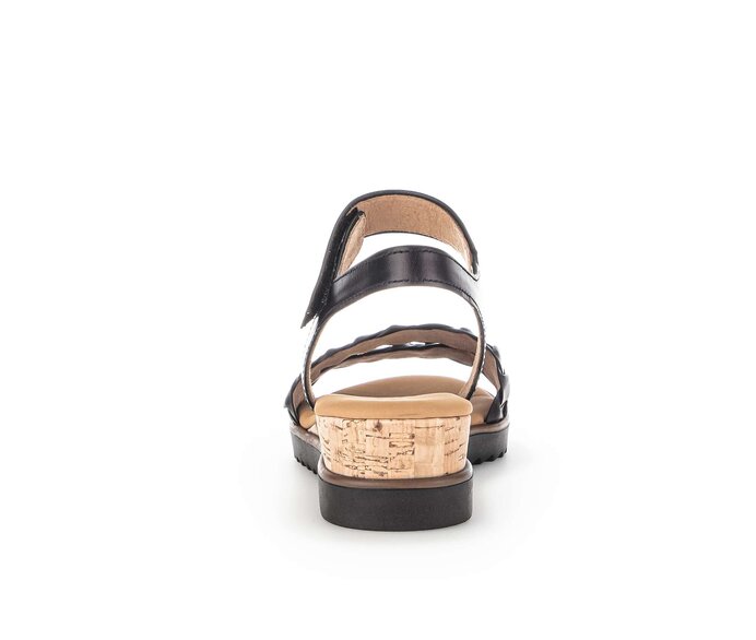Gabor Damen  Keilsandalette Schwarz - Glattleder